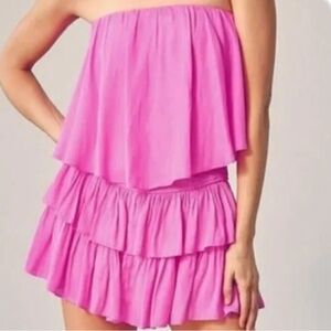 Mustard Seed romper color hot pink size small